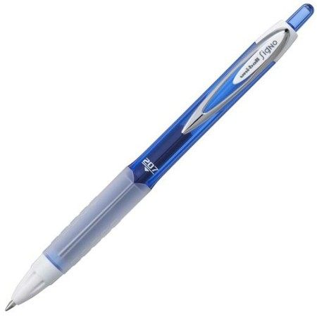 Biros à encre liquide Uni-Ball Rollerball Signo UM-207 Bleu 12 Unités