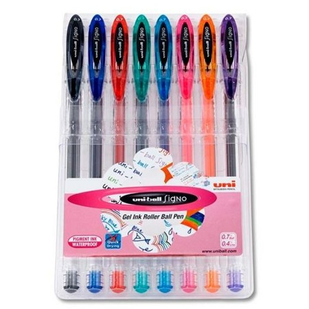 Ensemble de Stylos Uni-Ball Rollerball Signo UM-120 Multicouleur