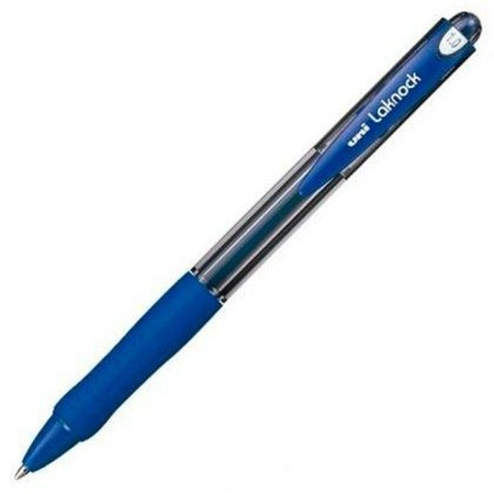 Bolígrafo de tinta líquida Uni-Ball Rollerball Laknock SN-100 Azul 12 Unidades