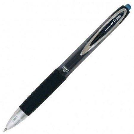 Bolígrafo de tinta líquida Uni-Ball Rollerball Signo UM-207 Azul oscuro 12 Unidades