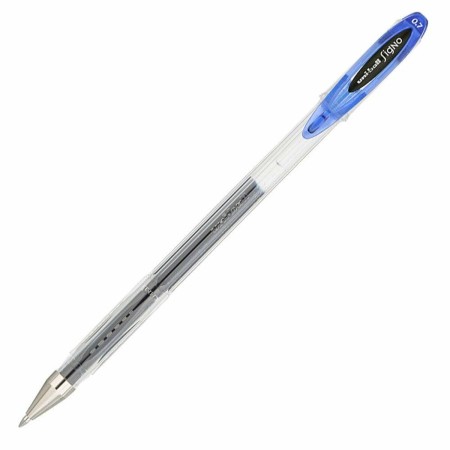 Bolígrafo de tinta líquida Uni-Ball Rollerball Signo Basicos UM-120 Azul 12 Unidades