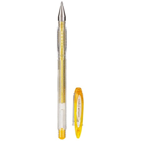 Bolígrafo de tinta líquida Uni-Ball Sparkling UM-120SP Dorado 12 Unidades