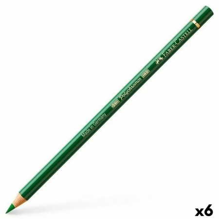 Crayons de couleur Faber-Castell Polychromos Vert (6 Unités)