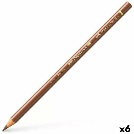 Crayons de couleur Faber-Castell Polychromos Marron (6 Unités)