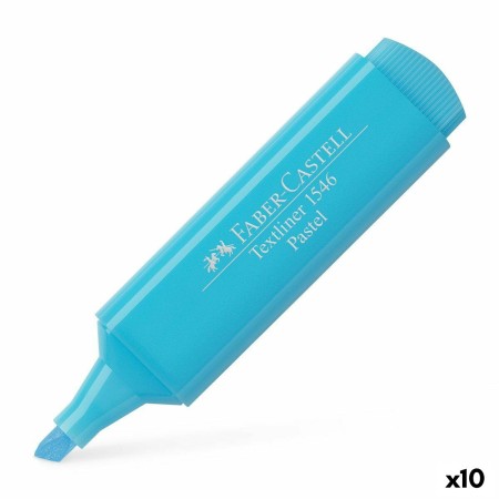 Marqueur fluorescent Faber-Castell P Textliner 1546 Pastel Bleu 10 Unités