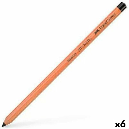 Crayons de couleur Faber-Castell Pitt Pastell Noir (6 Unités)