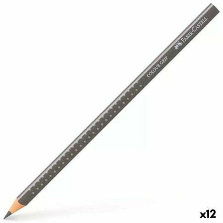 Crayons de couleur Faber-Castell Colour Grip Gris (12 Unités)