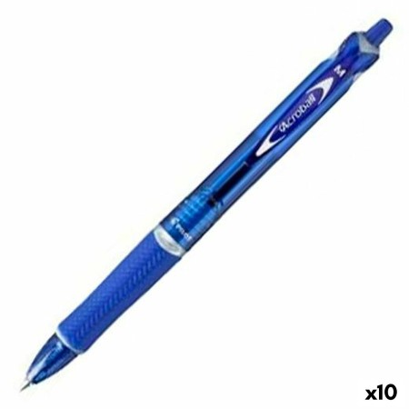 Bolígrafo Pilot Acroball Azul Bola 0,4 mm 10 Unidades