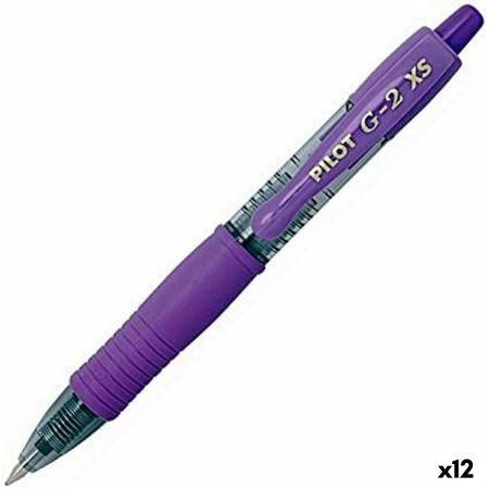 Bolígrafo Roller Pilot G-2 XS Retráctil Violeta 0,4 mm (12 Unidades)