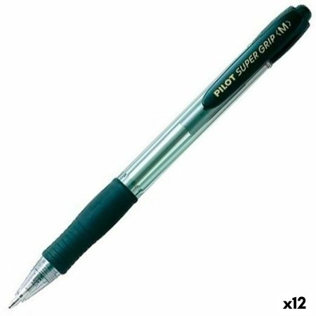 Bolígrafo Pilot Supergrip Negro Bola 0,4 mm 12 Unidades