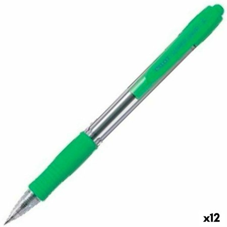 Crayon Pilot Supergrip Ballon 0,4 mm Vert clair 12 Unités