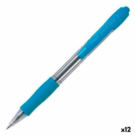 Bolígrafo Pilot Supergrip Azul claro Bola 0,4 mm 12 Unidades