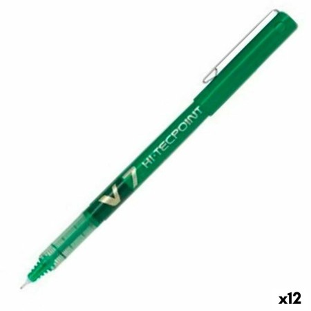 Bolígrafo Roller Pilot V7 Verde 0,5 mm Aguja (12 Unidades)