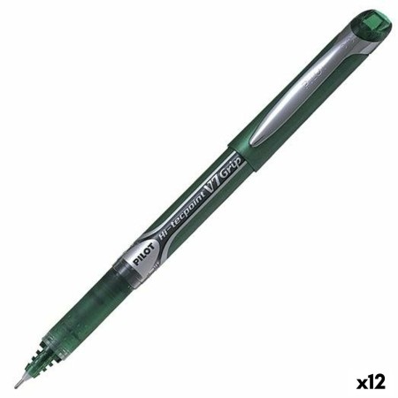 Bolígrafo Roller Pilot V7 Grip Verde Bola 0,5 mm (12 Unidades)