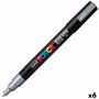 Marqueur POSCA PC-3M Argent 6 Unités