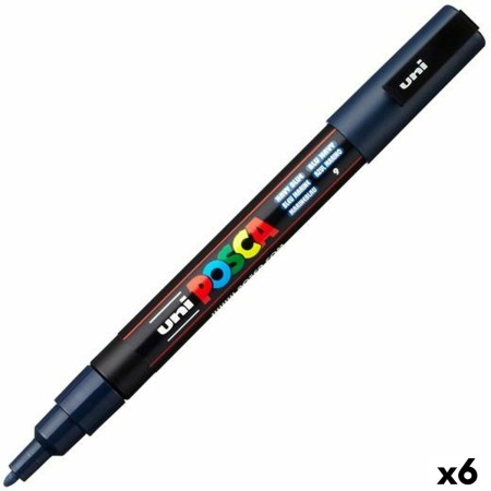 Marqueur POSCA PC-3M Blue marine 6 Unités