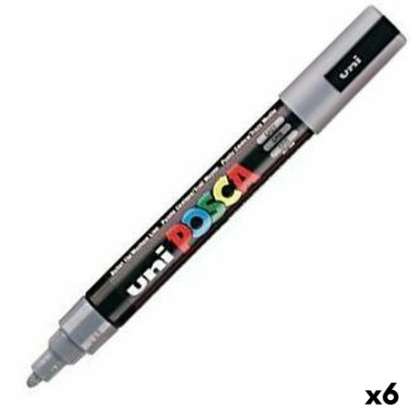 Rotuladores POSCA PC-5M Gris 6 Unidades