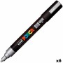 Rotuladores POSCA PC-5M Plata 6 Unidades