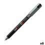 Rotuladores POSCA PC-1MR Plateado 6 Unidades
