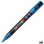 Marcador POSCA PC-3ML Purpurina Azul 6 Unidades