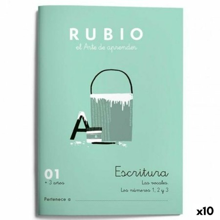 Cuaderno de escritura y caligrafía Rubio Nº01 Español 20 Hojas 10 Unidades