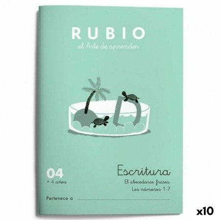 Cuaderno de escritura y caligrafía Rubio Nº04 Español 20 Hojas 10 Unidades