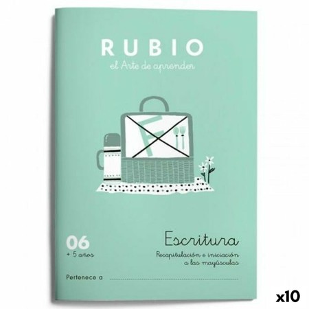 Cuaderno de escritura y caligrafía Rubio Nº06 Español 20 Hojas 10 Unidades