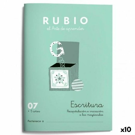 Cuaderno de escritura y caligrafía Rubio Nº07 Español 20 Hojas 10 Unidades
