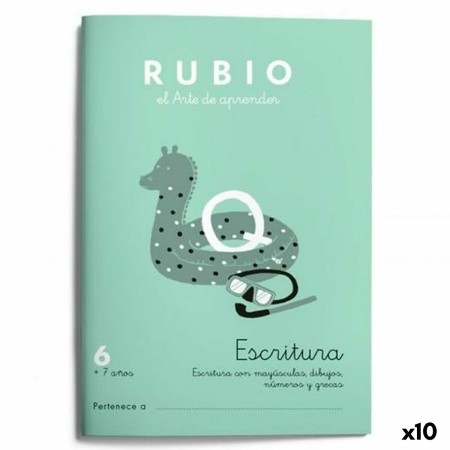 Cuaderno de escritura y caligrafía Rubio Nº06 Español 20 Hojas 10 Unidades