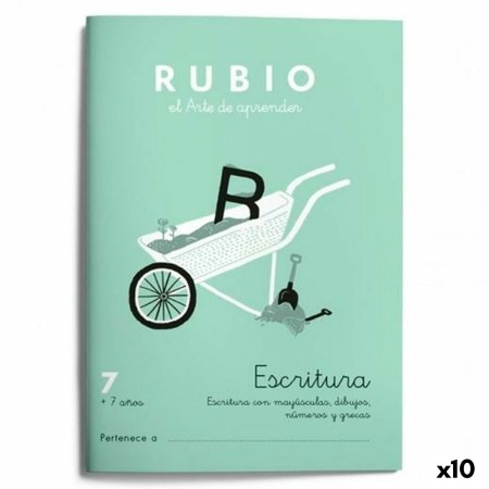 Cuaderno de escritura y caligrafía Rubio Nº07 Español 20 Hojas 10 Unidades