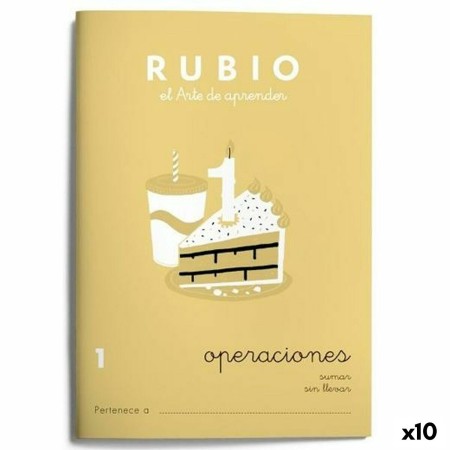 Cuaderno de matemáticas Rubio Nº1 Español 20 Hojas 10 Unidades