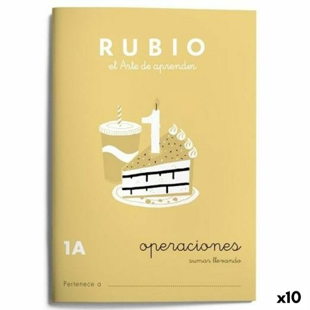 Cuaderno de matemáticas Rubio Nº1A Español 20 Hojas 10 Unidades