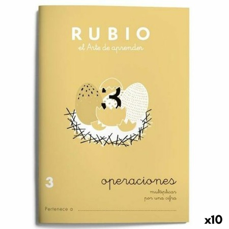 Cahier de mathématiques Rubio Nº3 Espagnol 20 Volets 10 Unités