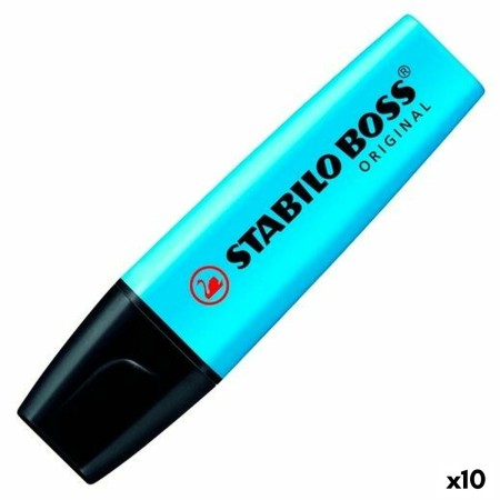 Marcador Fluorescente Stabilo Boss Azul 10 Unidades