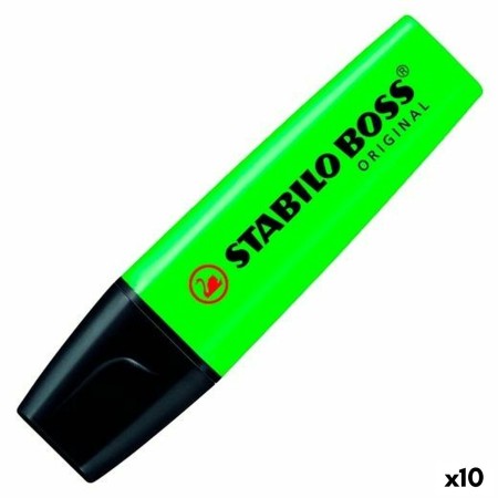 Marcador Fluorescente Stabilo Boss Verde 10 Unidades