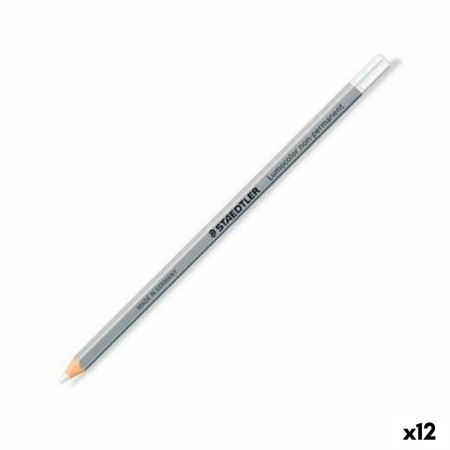 Lápiz Marcador Staedtler Non-Permanent Blanco (12 Unidades)