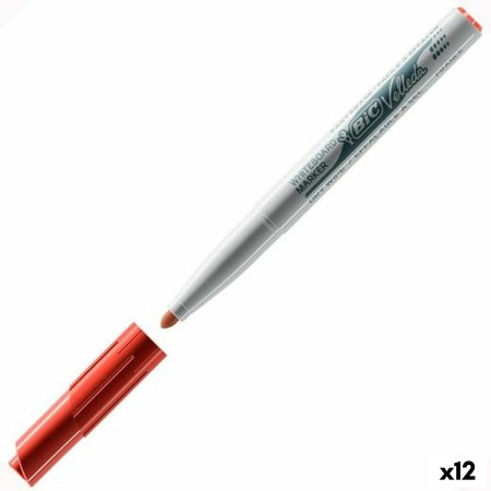 Marqueur Bic Velleda 1741 Tableau blanc Rouge 12 Unités