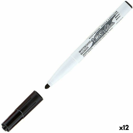 Rotulador Bic Velleda 1741 Pizarra blanca Negro 12 Unidades