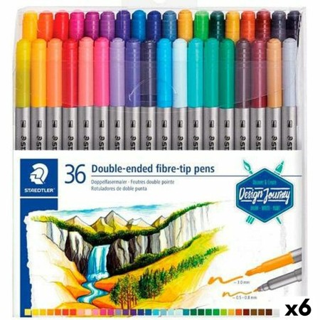 Ensemble de Marqueurs Staedtler Design Journey Double pointe 6 Unités