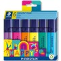 Ensemble de Marqueurs Fluorescents Staedtler Textsurfer Classic Happy Line 10 Unités