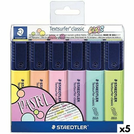 Set de Marcadores Fluorescentes Staedtler Textsurfer Classic Pastel Pastel 5 Unidades