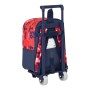 Cartable à roulettes Cars Double Vision Rouge Blue marine (22 x 28 x 10 cm)