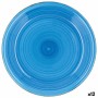 Plato Llano Quid Vita Azul Cerámica (Ø 27 cm) (12 Unidades)