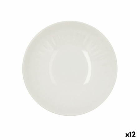 Assiette creuse Bidasoa Romantic Ivory Céramique Blanc (22 cm) (12 Unités)