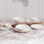 Assiette creuse Bidasoa Romantic Ivory Céramique Blanc (22 cm) (12 Unités)