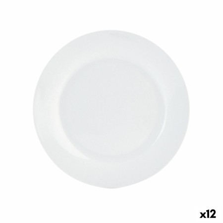 Plato Llano Quid Basic Cerámica Blanco (Ø 27 cm) (12 Unidades)