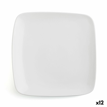 Plato Llano Ariane Vital Cuadrado Cerámica Blanco (24 x 19 cm) (12 Unidades)