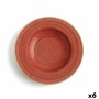 Assiette creuse Ariane Terra Céramique Rouge (Ø 26 cm) (6 Unités)