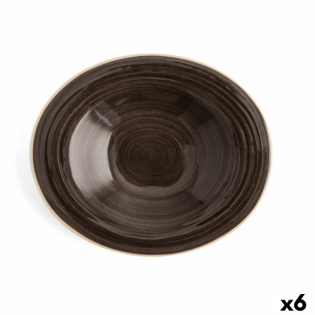 Plato Hondo Ariane Terra Cerámica Marrón (Ø 29 cm) (6 Unidades)