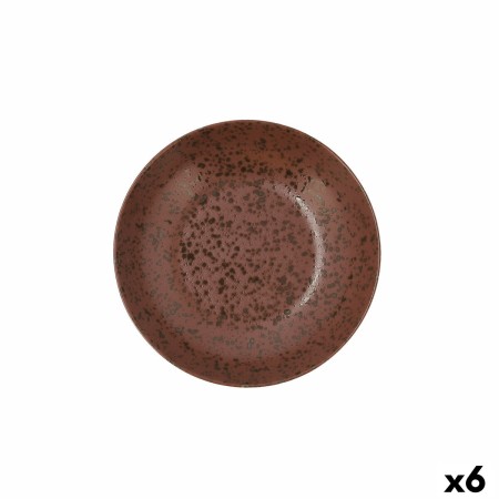 Assiette creuse Ariane Oxide Céramique Marron (Ø 21 cm) (6 Unités)